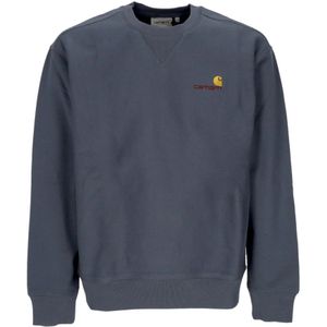 Carhartt Wip, Heren, Sweatshirts & Hoodies, Blauw, Maat: XL Katoen,