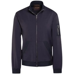 Moorer, Heren, Sweatshirts & Hoodies, Blauw, Maat: M Viscose,