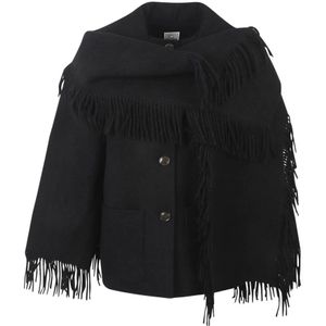 TotêMe, Dames, Jassen, Zwart, Maat: S Wol,