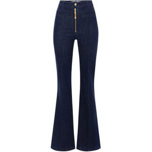 Elisabetta Franchi, Dames, Jeans, Blauw, Maat: W27 Katoen,