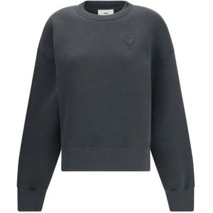 Ami Paris, Dames, Sweatshirts & Hoodies, Grijs, Maat: XL