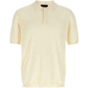 Roberto Collina, Heren, Tops, Wit, Maat: XL Katoen,