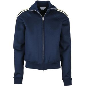 Bottega Veneta, Heren, Sweatshirts & Hoodies, Blauw, Maat: S Wol,