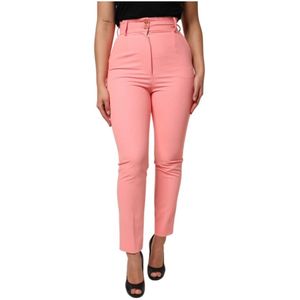 Dolce & Gabbana, Dames, Broeken, Roze, Maat: XS Viscose,