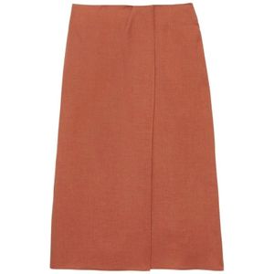 Ines de la Fressange Paris, Dames, Rokken, Bruin, Maat: 2XS Linnen,