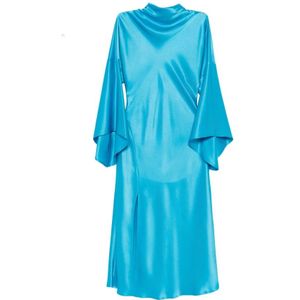 Pinko, Dames, Jurken, Blauw, Maat: S Zijde,