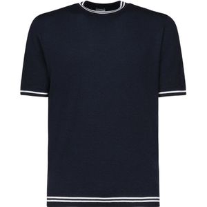 Eleventy, Heren, Tops, Zwart, Maat: 4XL Zijde,