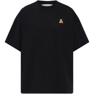 Palm Angels, Dames, Tops, Zwart, Maat: L Katoen,