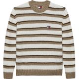 Tommy Jeans - Streeptrui - Beige - Heren - Alpacamix