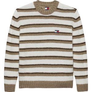Tommy Jeans - Streeptrui - Beige - Heren - Alpacamix
