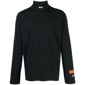 Heron Preston, Heren, Tops, Zwart, Maat: S Katoen,