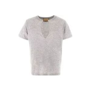 Gucci Casual Katoenen T-shirt , Gray , Heren , Maat: M