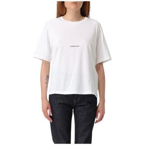 Saint Laurent, Dames, Tops, Wit, Maat: L Katoen,