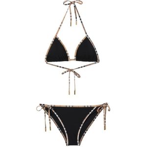 Burberry, Dames, Badkleding, Zwart, Maat: L Polyamide,