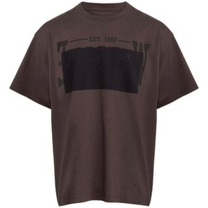 MM6 Maison Margiela - T-shirt met Logo - Bruin - Katoen