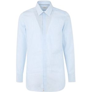 Tintoria Mattei 954, Heren, Overhemden, Blauw, Maat: L