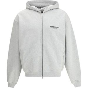 Represent - Club Zip Hoodie - Grijs - Heren - Sweatvesten