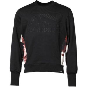 Dolce & Gabbana - Long Sleeve Crew Neck Sweater - Zwart - 100% Katoen