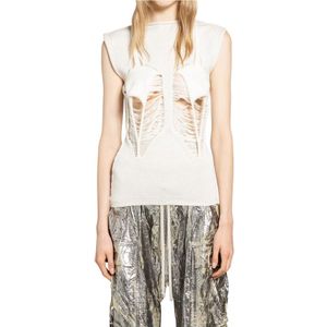 Rick Owens, Dames, Tops, Wit, Maat: L Wol,