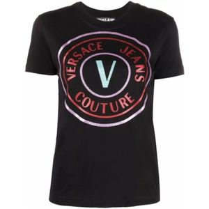 Versace Jeans Couture, Dames, Tops, Zwart, Maat: XS