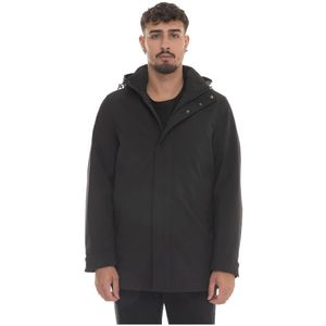 Woolrich, Heren, Jassen, Zwart, Maat: L Wol,