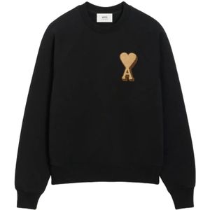 Ami Paris - Sweatshirt - Zwart - 100% Virgin Wool