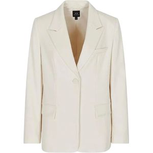 Armani Exchange - Elegante Crèmekleurige Jas - Dames - Regular Fit - Herfst-Winter