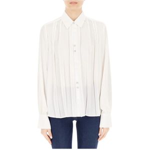 Liu Jo, Dames, Blouses & Shirts, Wit, Maat: L Poliester,