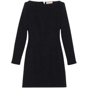 Gucci, Dames, Jurken, Zwart, Maat: XS Tweed,