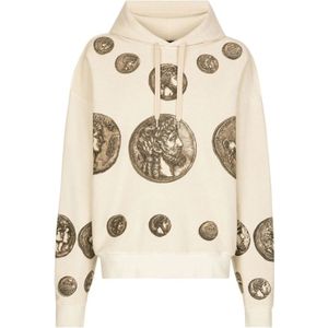 Dolce & Gabbana, Heren, Sweatshirts & Hoodies, Beige, Maat: S Katoen,