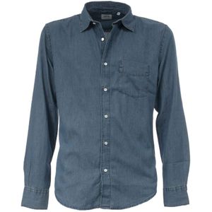 Aspesi, Heren, Overhemden, Blauw, Maat: S Katoen,