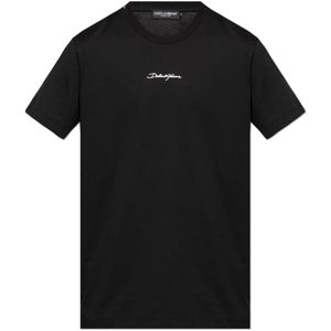 Dolce & Gabbana, Heren, Tops, Zwart, Maat: M Katoen,