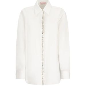 Valentino Garavani, Dames, Blouses & Shirts, Wit, Maat: S