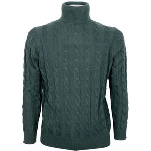 Cashmere Company, Heren, Truien, Groen, Maat: 3XL Wol,