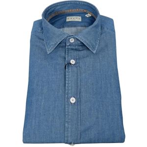 Xacus, Heren, Overhemden, Blauw, Maat: 3XL Denim,