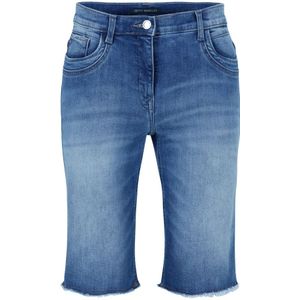 Betty Barclay - Denim Shorts - Blauw - Dames - Trendy Franje