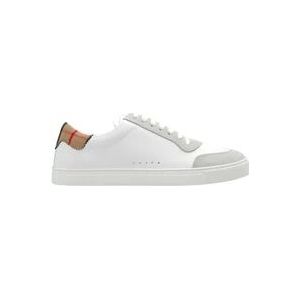 Burberry Geruite sneakers , White , Heren , Maat: 39 EU