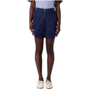 Fay, Dames, Korte broeken, Blauw, Maat: W27 Denim,