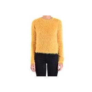 Dsquared2 Gezellige Ronde-Hals Gebreide Trui , Orange , Dames , Maat: M