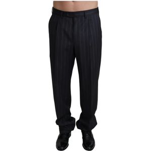 Dolce & Gabbana, Heren, Broeken, Grijs, Maat: M Wol,
