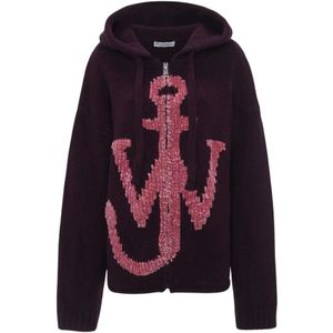 JW Anderson, Dames, Sweatshirts & Hoodies, Paars, Maat: S Wol,