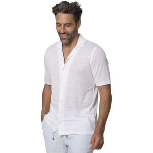 Gran Sasso, Heren, Overhemden, Wit, Maat: L Linnen,