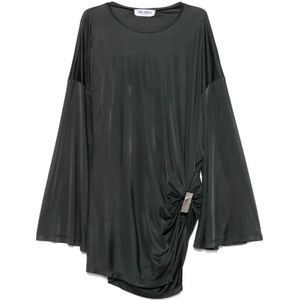 The Attico, Dames, Jurken, Grijs, Maat: XS Zijde,