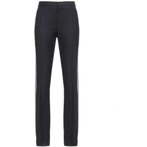 Pinko - Broek - Zwart - Slim Fit - 68% Viscose, 30% Wol, 2% Elastan