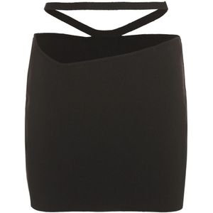 Andrea Adamo, Dames, Rokken, Zwart, Maat: L Viscose,