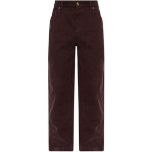 Versace, Heren, Jeans, Paars, Maat: XL Katoen,