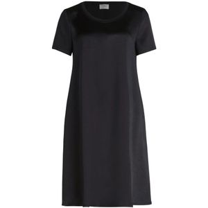 vera mont, Dames, Jurken, Zwart, Maat: L Satijn,