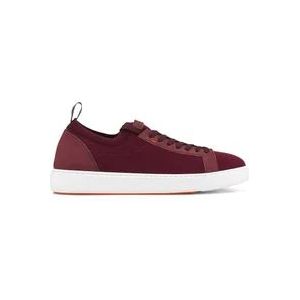 Santoni Italiaanse Sneakers: Verhoog je Sneakerspel , Red , Heren , Maat: 40 EU