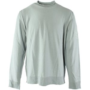 Stone Island - Gebreide Trui - Blauw - 100% Katoen