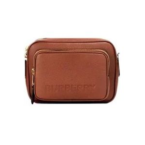 Burberry Leren cameratas met ritsvak , Brown , Dames , Maat: ONE Size